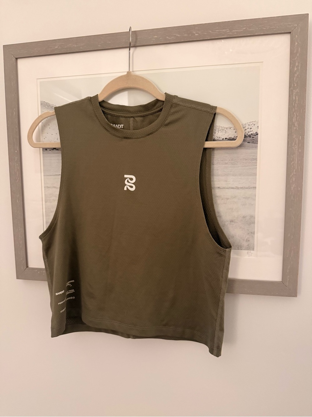 Bandit Olive Green Cropped Tank Size Small